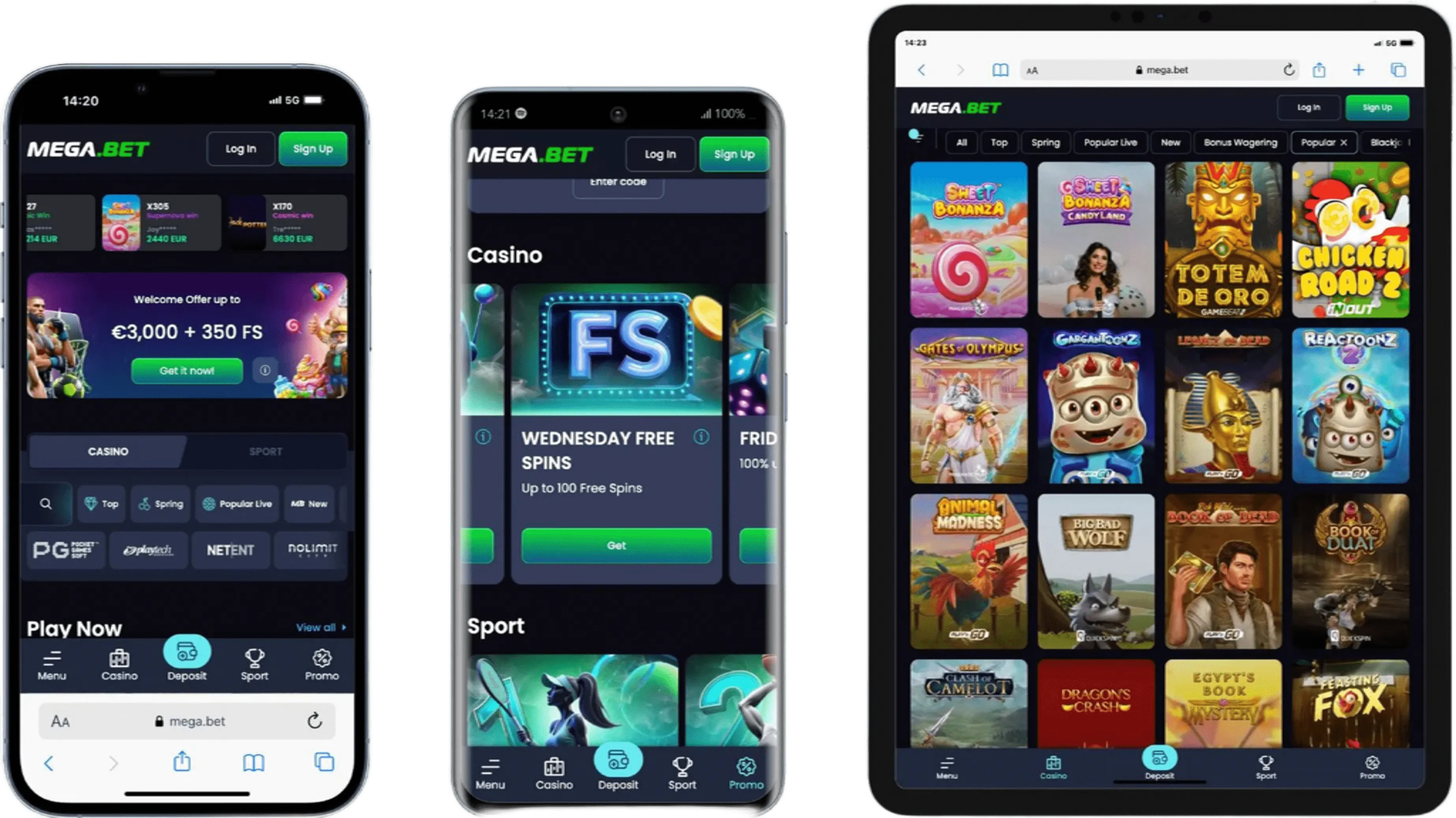 MegaBet Casino App-schermafbeelding